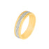 10k T-tone Carved Swirl Style Wedding Band (6mm)