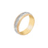 10k T-tone Carved Wedding Band (6mm)