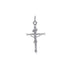 14k White Gold Jesus Cross Pendant