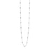10k White Gold Oval Beaded Necklace