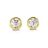 10k Yellow Gold Bezel Stud Thalia Earrings
