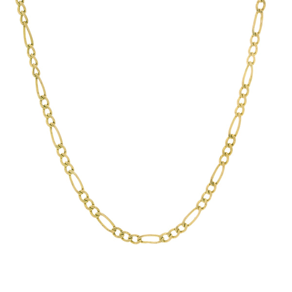 10k Yellow Gold Figaro Link Italy Chain