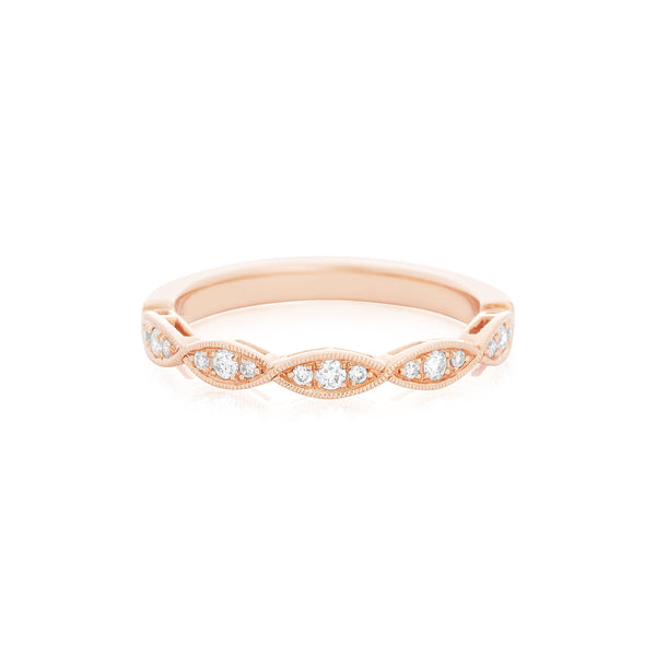 14k Rose Gold (0.15 Ct. Tw.) Marquise Stacking Ring