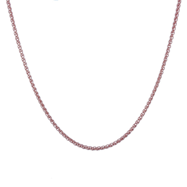 14k Rose Gold Cable Link Italy Chain