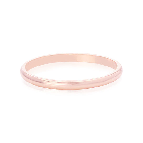 14k Rose Gold Classic Wedding Band (2mm)