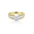 14K T-Tone Four Prong Solitaire Engagement Ring - Rings