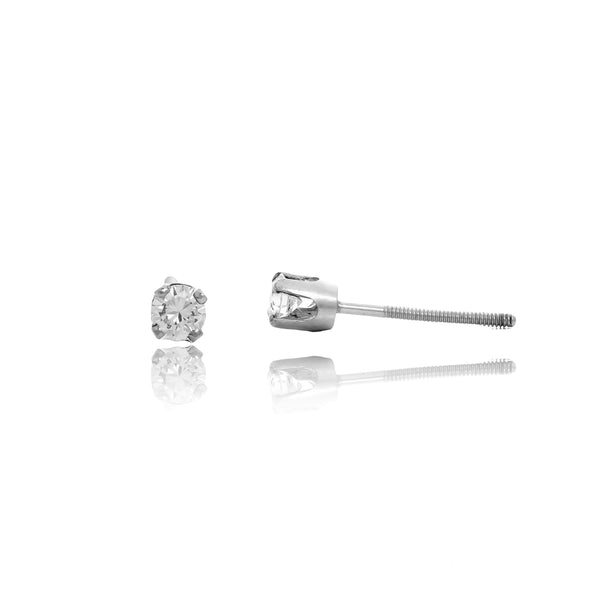 14k White Diamond Stud (0.18 Ct. Tw.) Earring