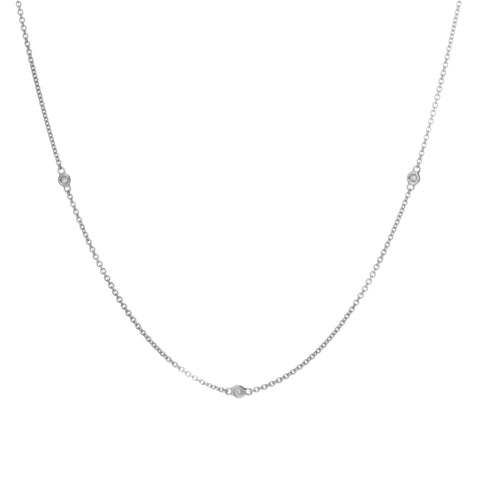 Sterling Silver 0.12 Ct Heart & Hexagon Key Necklace – J'evar