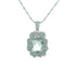 14k White Gold (0.15 Ct. Tw.)checkered Diamonds Necklace