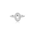 14k White Gold (0.40 Ct. Tw.) Lab Oval Engagement Ring