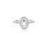 14K White Gold (0.40 Ct. Tw.) Lab Oval Engagement Ring -