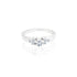 14K White Gold Baguette Accent Princess Engagement Ring -