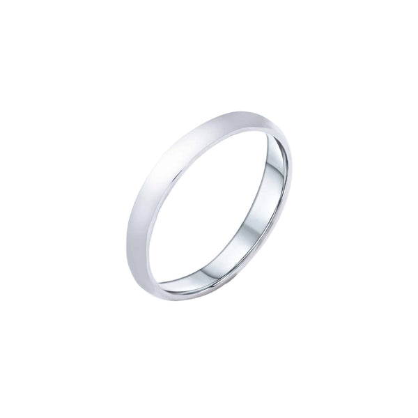 14k White Gold Classic Wedding Band (3mm)