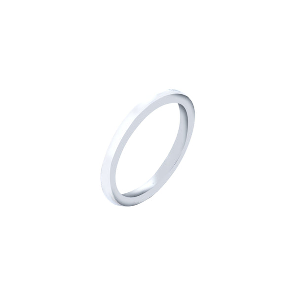 14k White Gold Classic Wedding Ring (2mm)