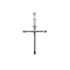 14k White Gold Cross Charm Pendant