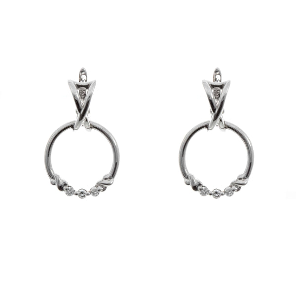 14k White Gold Diamond Drop Ryleigh Earrings