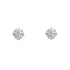 14k White Gold Four Prong Cubic Fatima Earrings