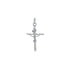 18k White Gold Jesus Cross Pendant