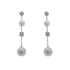14k White Gold Pearl & Cubic Drop Addyson Earrings