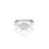 14k White Gold Princess Center Round Accent