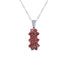 14k White Gold Red Spinel Necklace