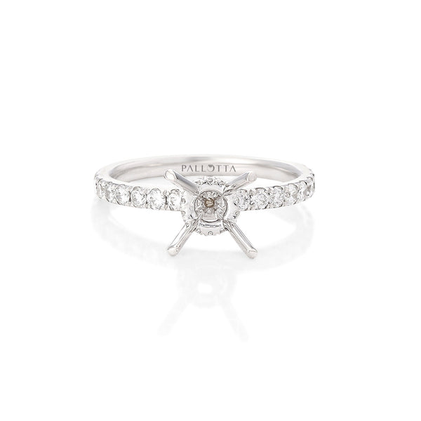 14K White Gold Round Hidden Halo (0.70 Ct. Tw.) Engagement