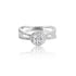 14K White Gold Round Split Shank Halo Engagement Ring -