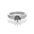 14k White Gold Six Prong Channel Engagement Ring
