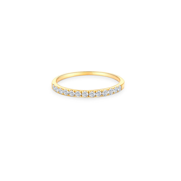 14K Yellow Gold (0.28 Ct. Tw.) Diamond Stack Ring - Rings