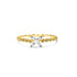 14K Yellow Gold Round Engagement Ring - Rings