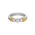 18k T-tone (0.25 Ct. Tw.) Tree Stone Diamond Wedding Band