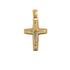 18k T-tone Fancy Cross Imported Italy Pendant