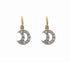 18k T-tone Gold Lever back Cubic Jana Earrings