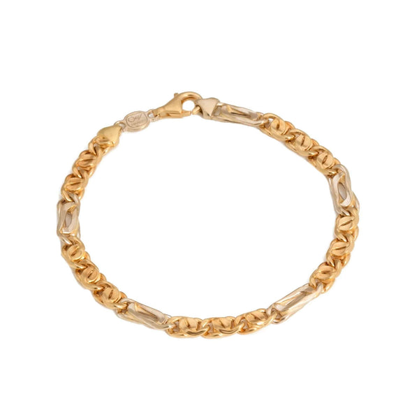 18k T-tone Gold Mancini Italy