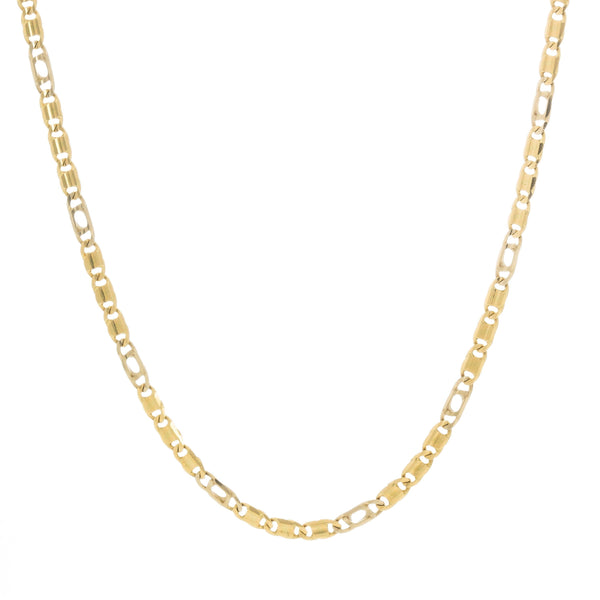 18k T-tone Hand Made Solid Link Chain (24” 3.31)