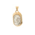 18k T-tone Oval Jesus Pendant