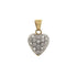 18k T-tone Puffed Open back Cubic Italy Pendant