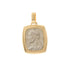 18k T-tone Tone Rectangular Jesus Pendant