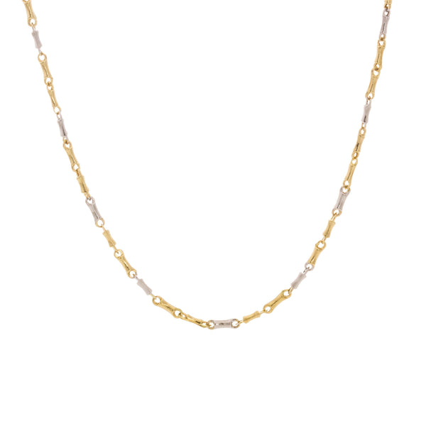 18k T-tone Santoma Puffed Link Chain