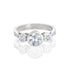 18k T-tone Three Stone Engagement Ring