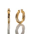18k T-tone Twisted Hoop Annika Earrings