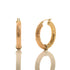 18k Tri-color Fancy Hoop Monica Earrings
