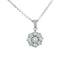 18k White Gold (0.65 Ct. Tw.) Floral Diamond Necklace