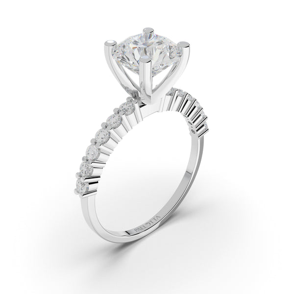 18K White Gold Camille Engagement Ring - Rings