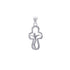 18k White Gold Cross Hand Made Pendant