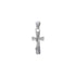 18k White Gold Cross Jesus Solid Pendant