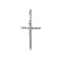 18k White Gold Cross Jesus Tube Style Pendant