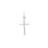 18k White Gold Cross Puffed Tube Style Pendant