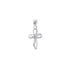 18k White Gold Cross Solid Hand Made Pendant