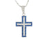 18k White Gold Cubic Blue Border Necklace